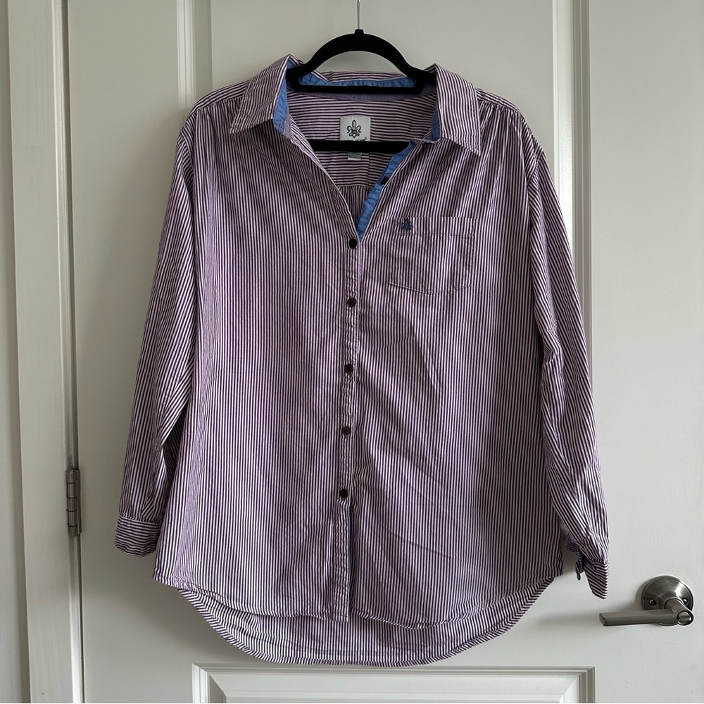 Vintage striped cotton button down